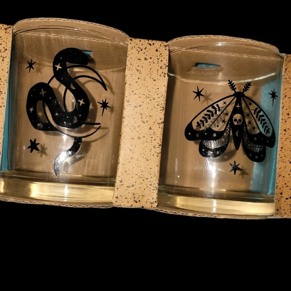 Set of 4 New Lowball Glass Tumblers. Each have Different Designs. See photos. - Picture 5 of 6